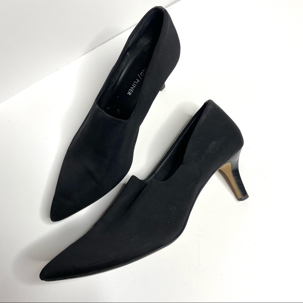 Donald Pliner | Satin Pointed Toe Kitten Heels